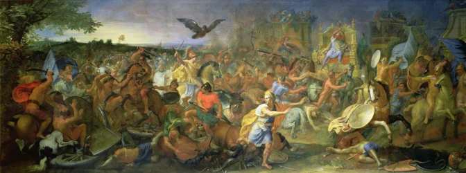 Slaget vid Arbela (eller Gaugamela), 331 f.Kr., ca 1673